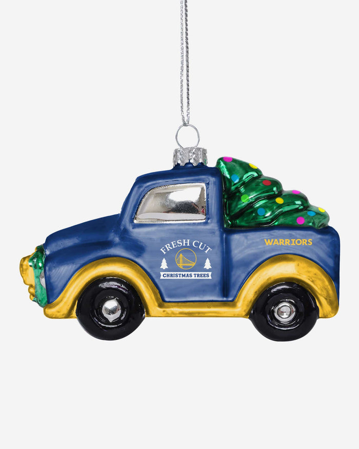 Golden State Warriors Blown Glass Truck Ornament FOCO - FOCO.com