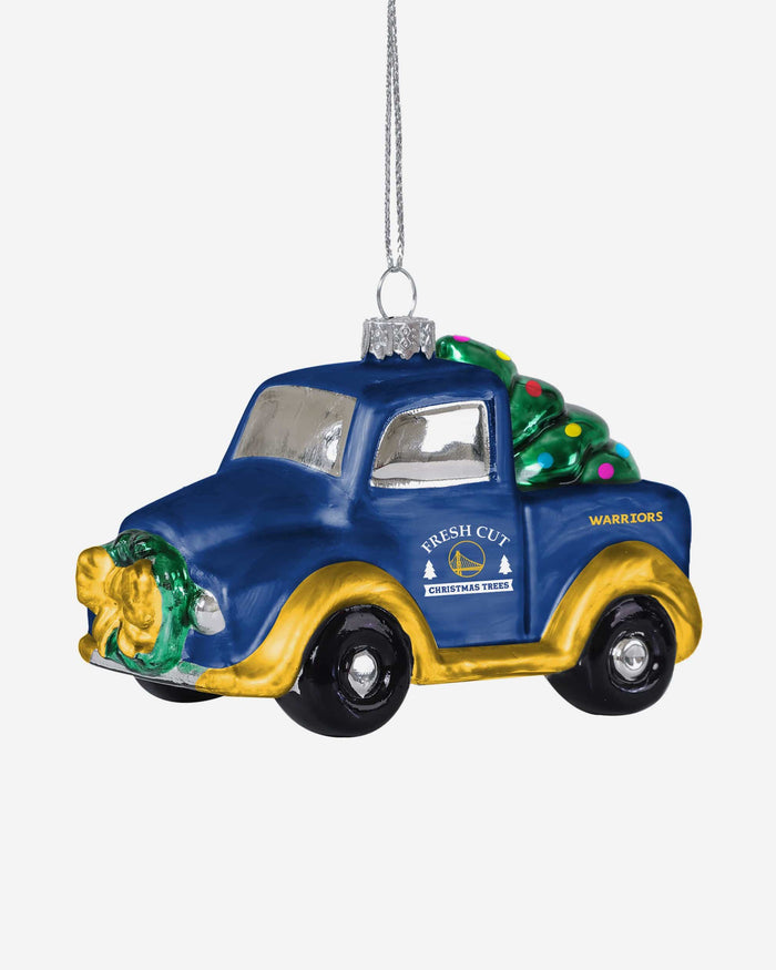 Golden State Warriors Blown Glass Truck Ornament FOCO - FOCO.com