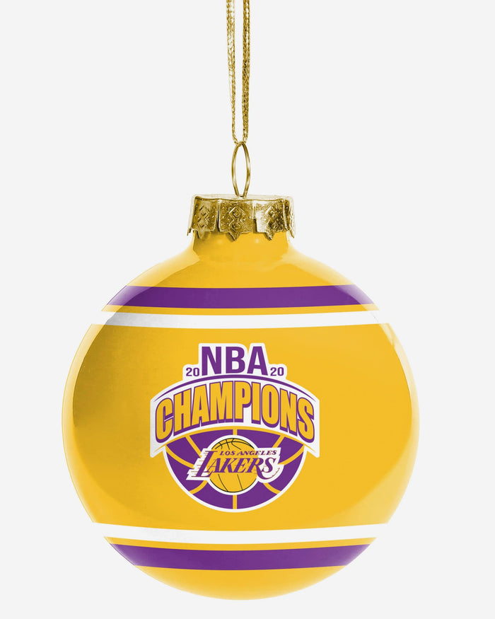 Los Angeles Lakers 2020 NBA Champions Glass Ball Ornament FOCO - FOCO.com