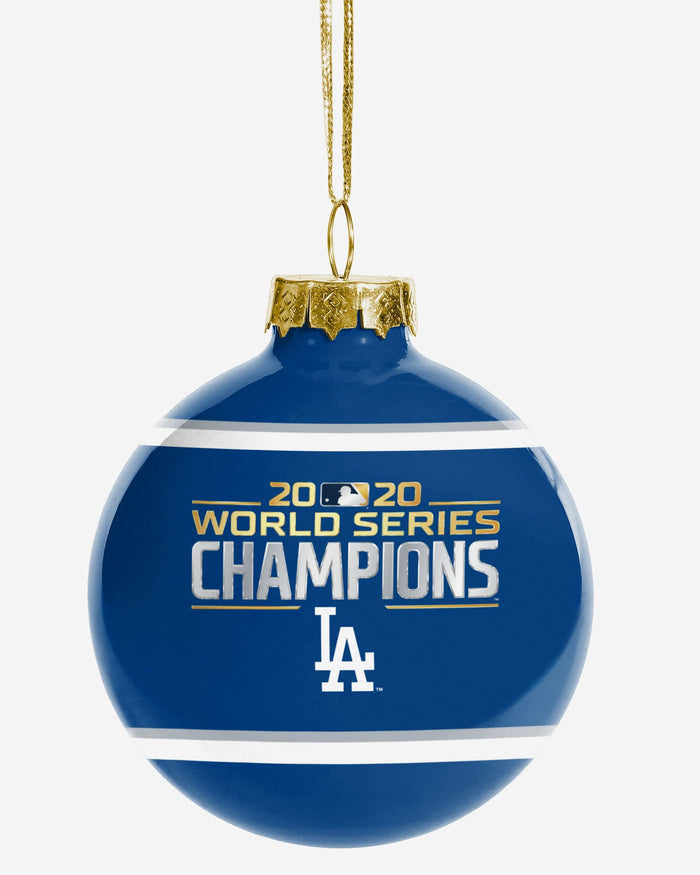 Los Angeles Dodgers 2020 World Series Champions Glass Ball Ornament FOCO