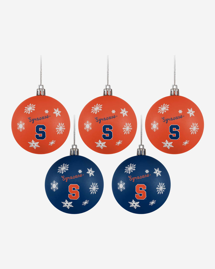 Syracuse Orange 5 Pack Shatterproof Ball Ornament Set FOCO - FOCO.com