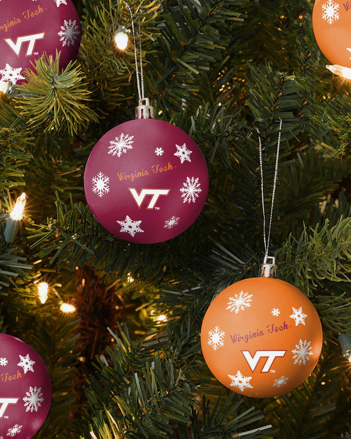 Virginia Tech Hokies 5 Pack Shatterproof Ball Ornament Set FOCO - FOCO.com