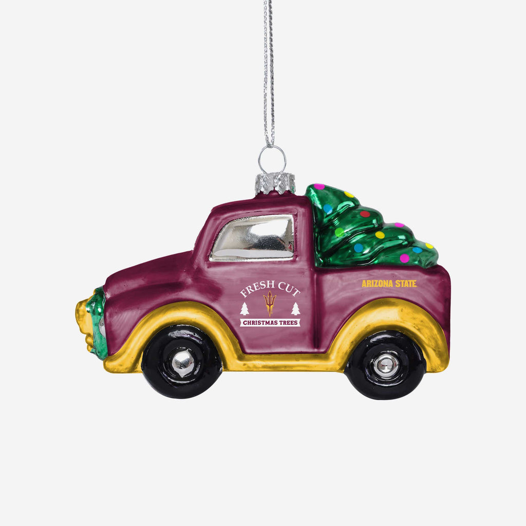 Arizona State Sun Devils Blown Glass Truck Ornament FOCO - FOCO.com