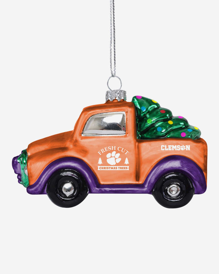 Clemson Tigers Blown Glass Truck Ornament FOCO - FOCO.com