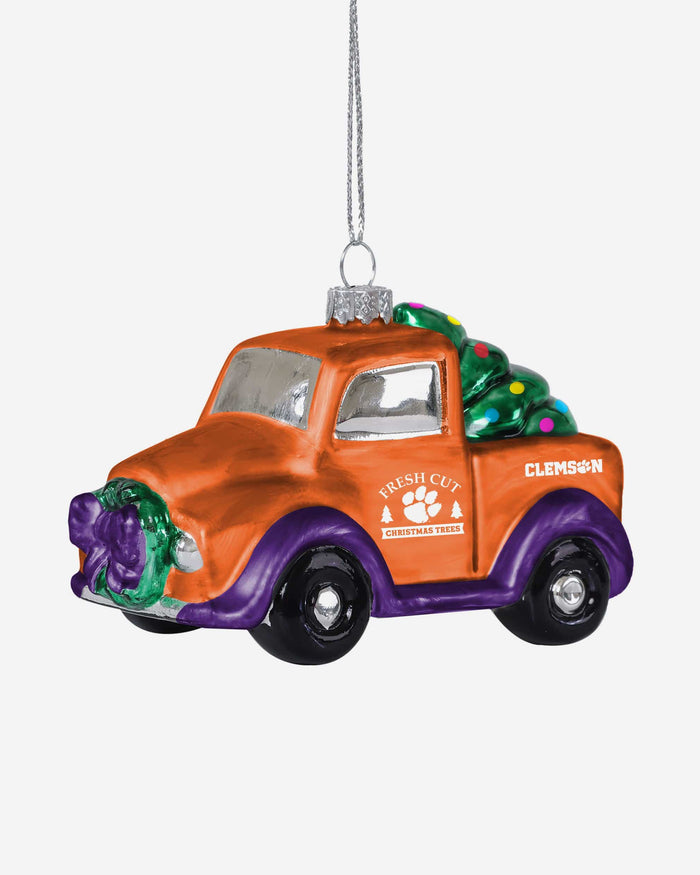 Clemson Tigers Blown Glass Truck Ornament FOCO - FOCO.com