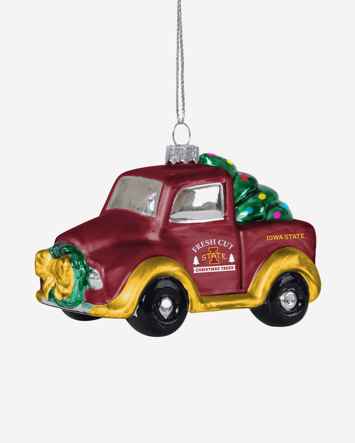 Iowa State Cyclones Blown Glass Truck Ornament FOCO - FOCO.com