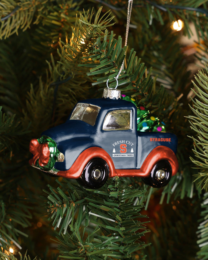 Syracuse Orange Blown Glass Truck Ornament FOCO - FOCO.com