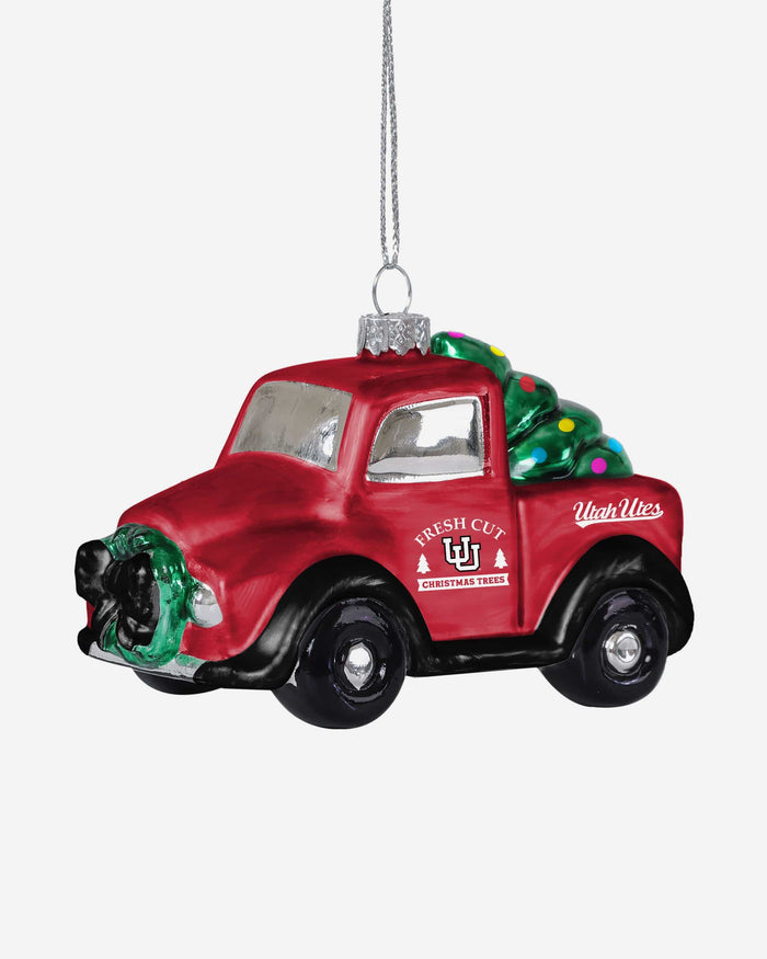 Utah Utes Blown Glass Truck Ornament FOCO - FOCO.com