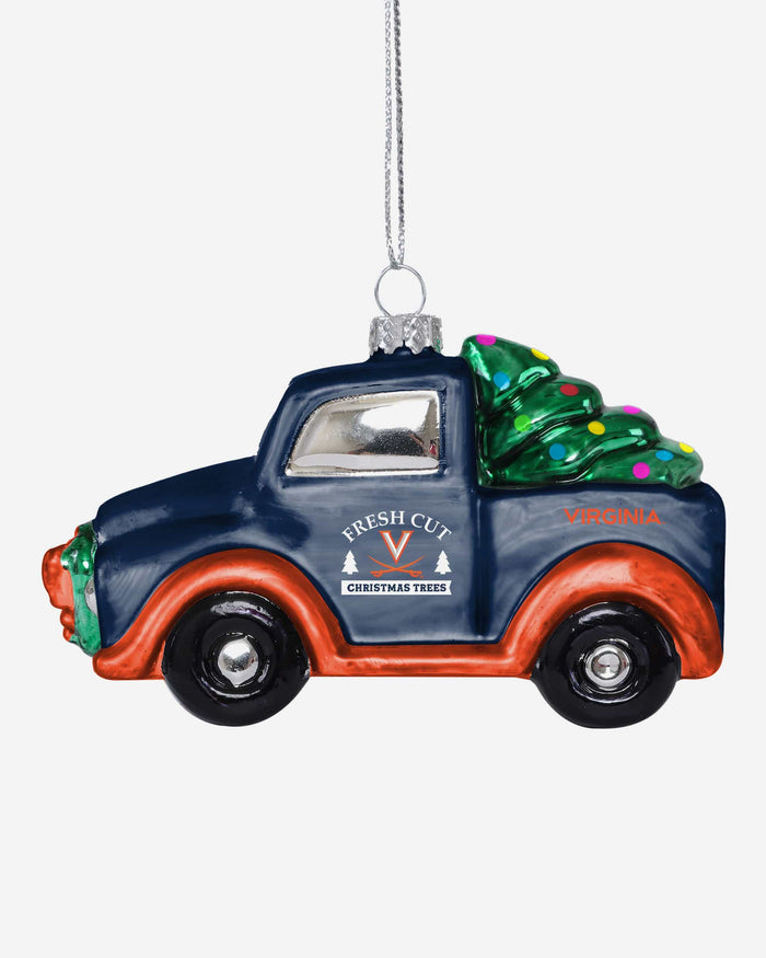 Virginia Cavaliers Blown Glass Truck Ornament FOCO - FOCO.com