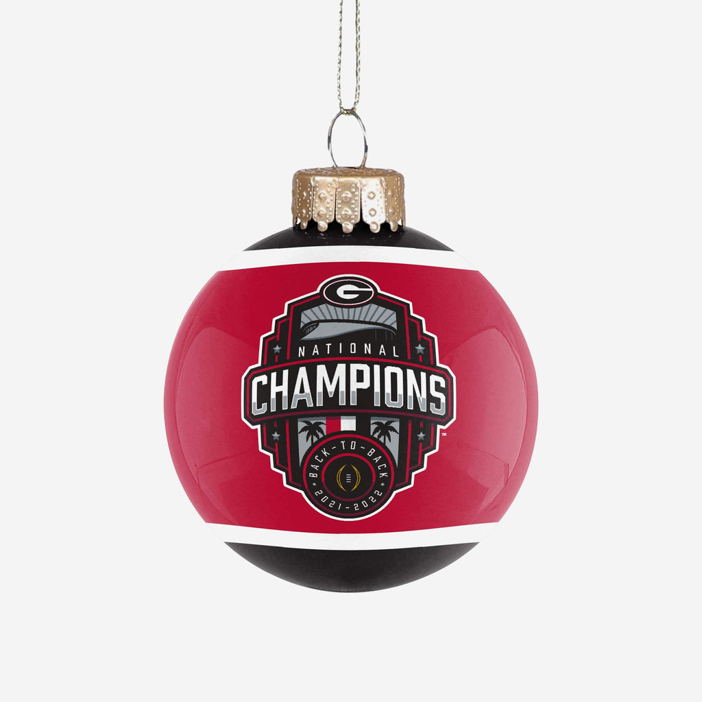 Georgia Bulldogs 2022 Football National Champions Glass Ball Ornament FOCO - FOCO.com