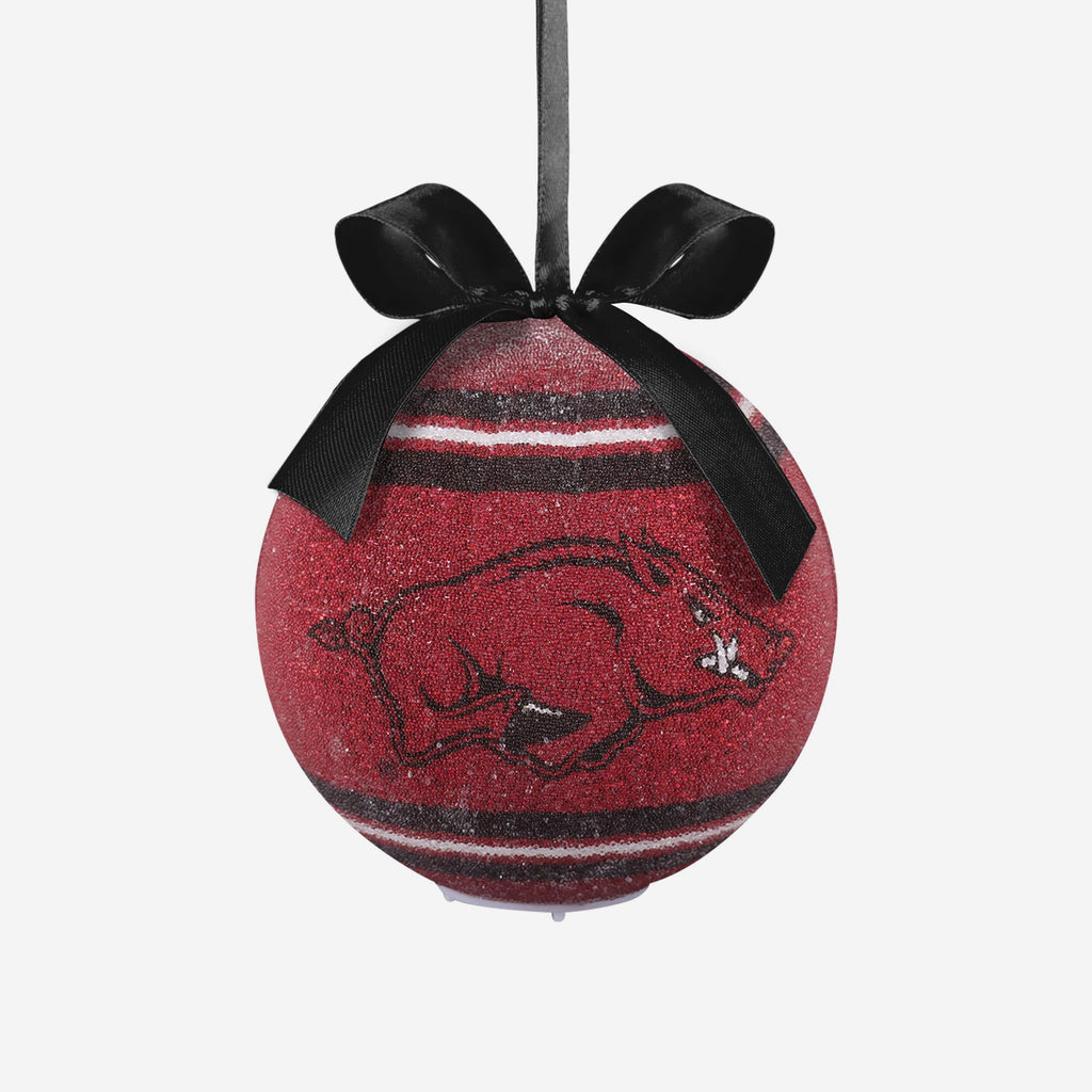 Arkansas Razorbacks LED Shatterproof Ball Ornament FOCO - FOCO.com