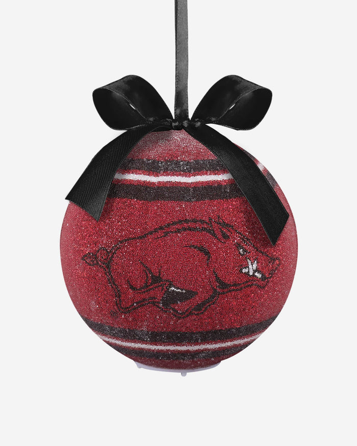 Arkansas Razorbacks LED Shatterproof Ball Ornament FOCO - FOCO.com