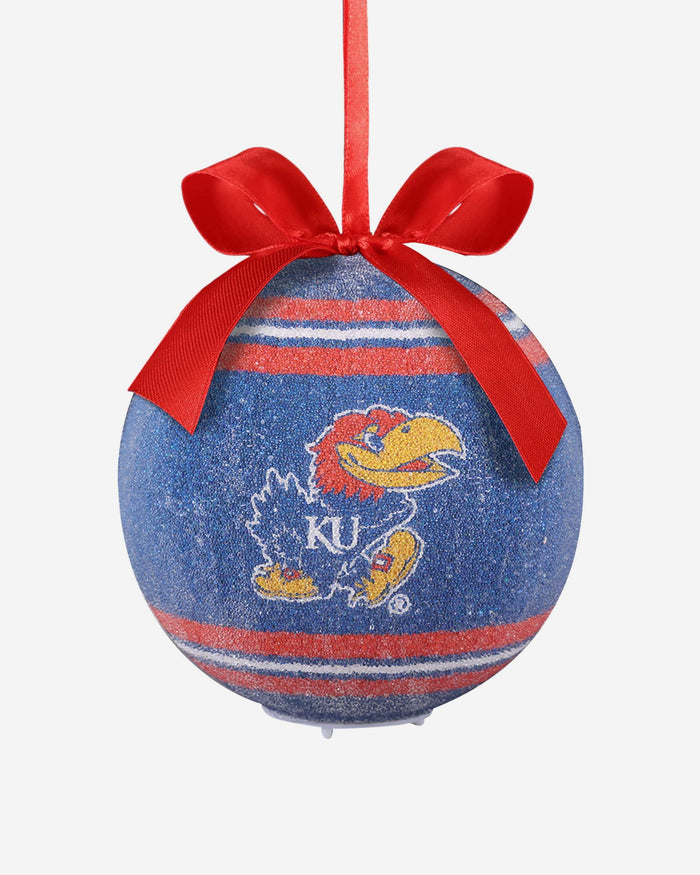 Kansas Jayhawks LED Shatterproof Ball Ornament FOCO - FOCO.com