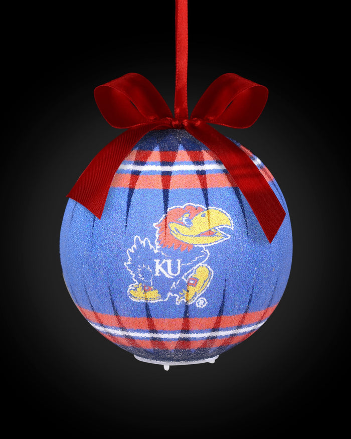 Kansas Jayhawks LED Shatterproof Ball Ornament FOCO - FOCO.com