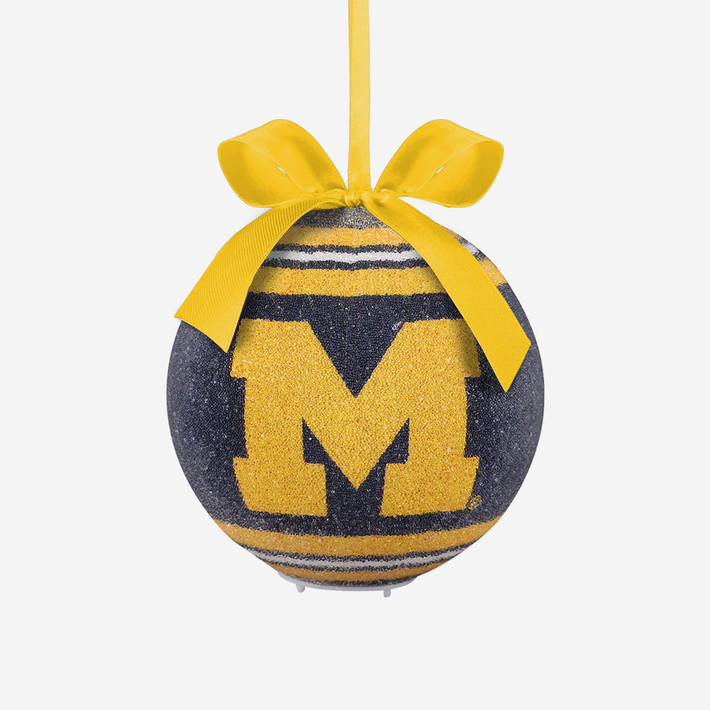 Michigan Wolverines LED Shatterproof Ball Ornament FOCO - FOCO.com