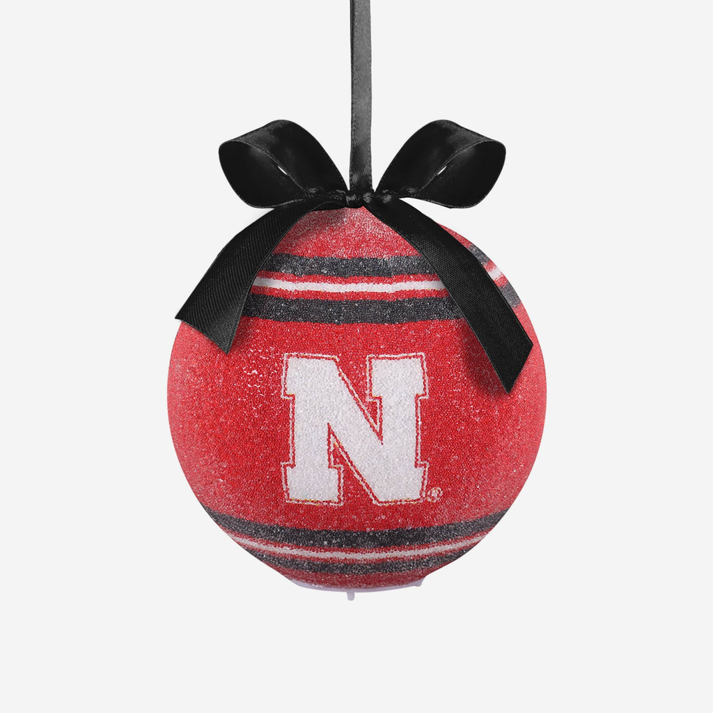 Nebraska Cornhuskers LED Shatterproof Ball Ornament FOCO - FOCO.com