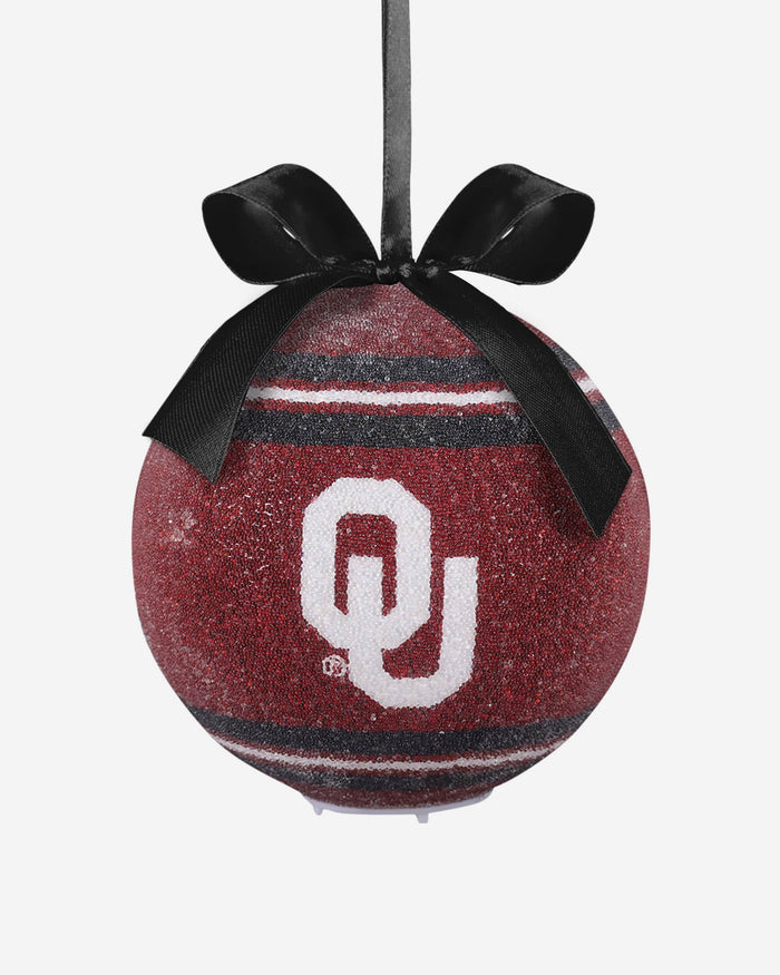Oklahoma Sooners LED Shatterproof Ball Ornament FOCO - FOCO.com