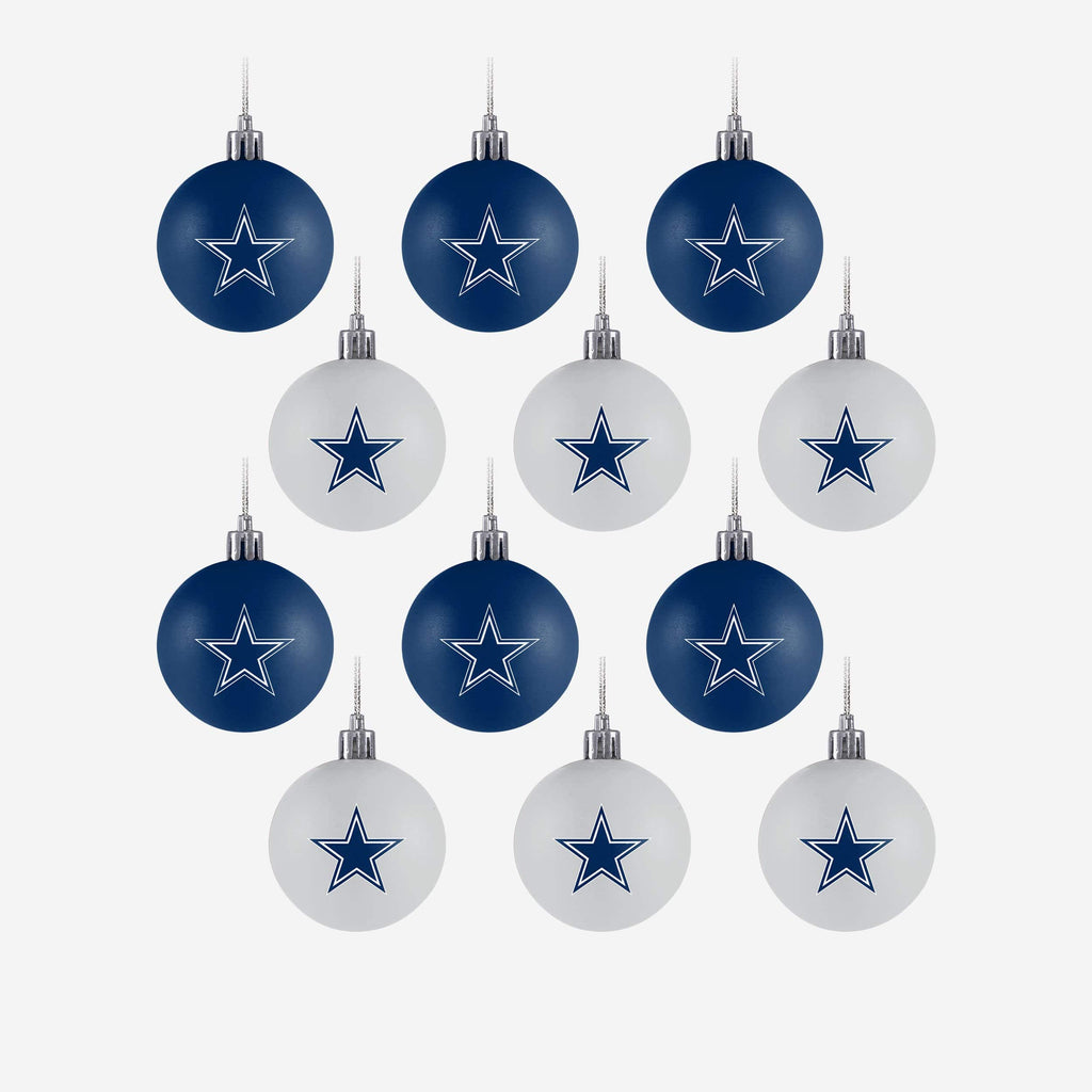 Dallas Cowboys 12 Pack Ball Ornament Set FOCO - FOCO.com