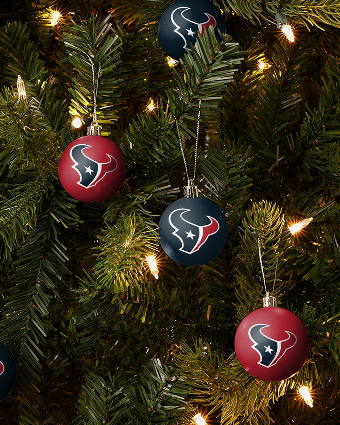 Houston Texans 12 Pack Ball Ornament Set FOCO - FOCO.com