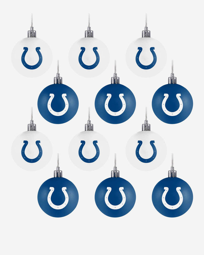 Indianapolis Colts 12 Pack Ball Ornament Set FOCO - FOCO.com