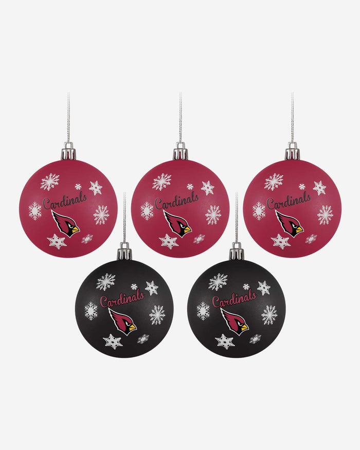 Arizona Cardinals 5 Pack Shatterproof Ball Ornament Set FOCO - FOCO.com