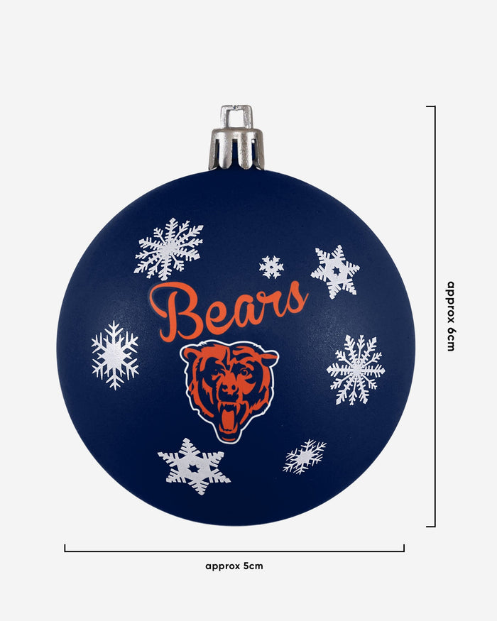 Chicago Bears 5 Pack Shatterproof Ball Ornament Set FOCO - FOCO.com