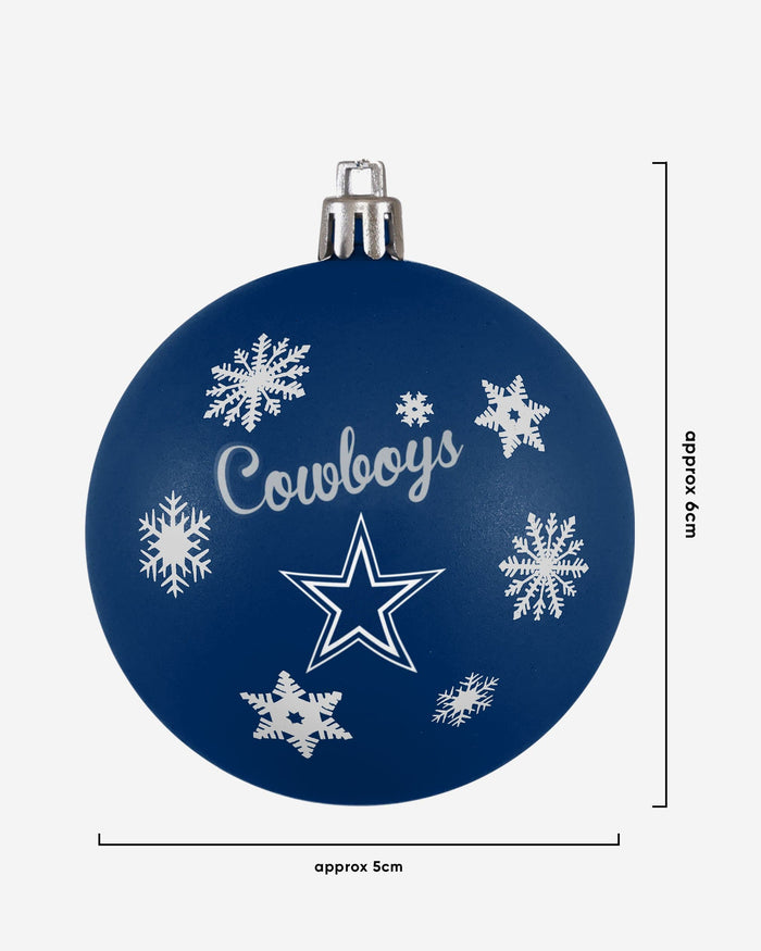 Dallas Cowboys 5 Pack Shatterproof Ball Ornament Set FOCO - FOCO.com