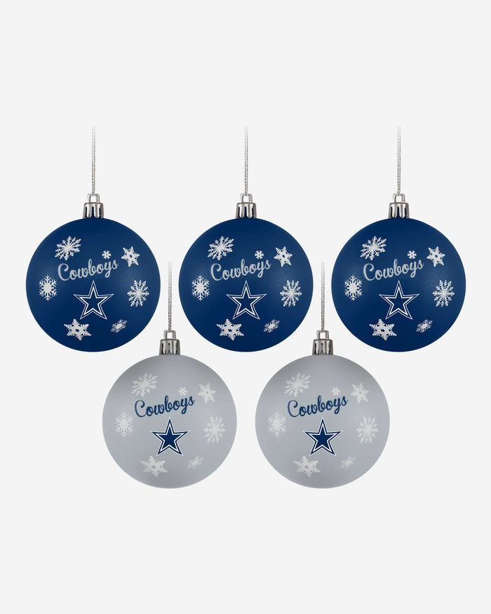 Dallas Cowboys 5 Pack Shatterproof Ball Ornament Set FOCO - FOCO.com