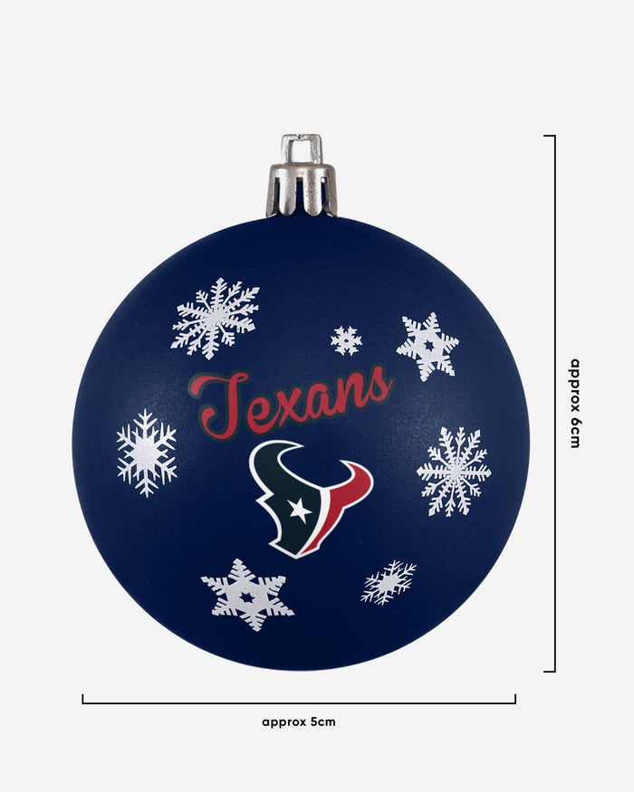Houston Texans 5 Pack Shatterproof Ball Ornament Set FOCO - FOCO.com