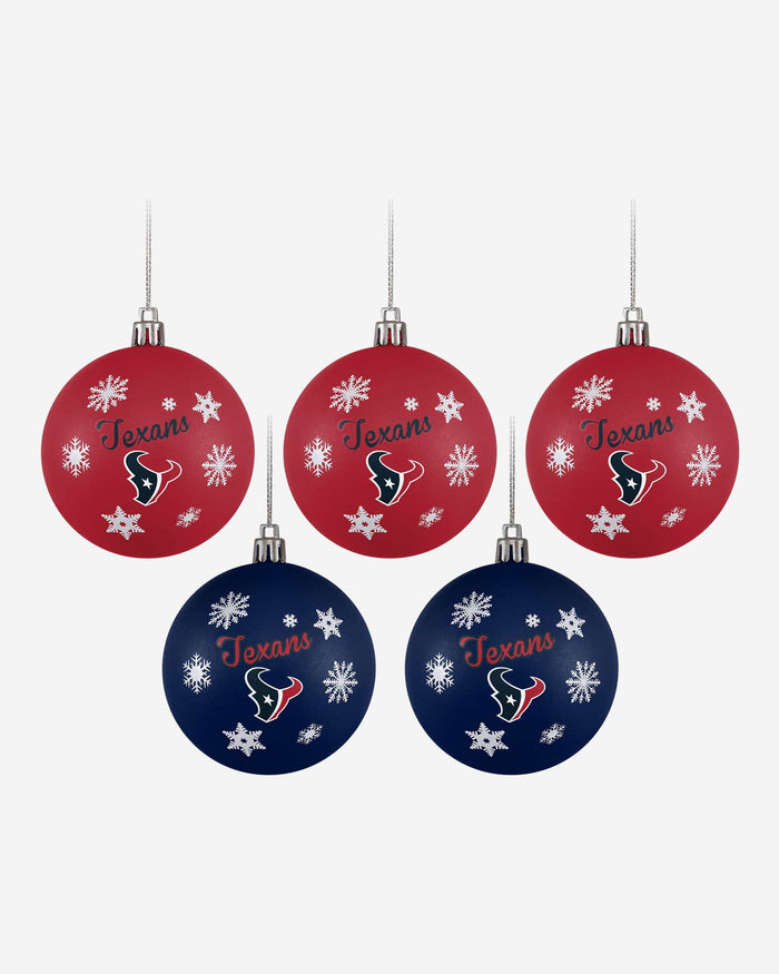 Houston Texans 5 Pack Shatterproof Ball Ornament Set FOCO - FOCO.com