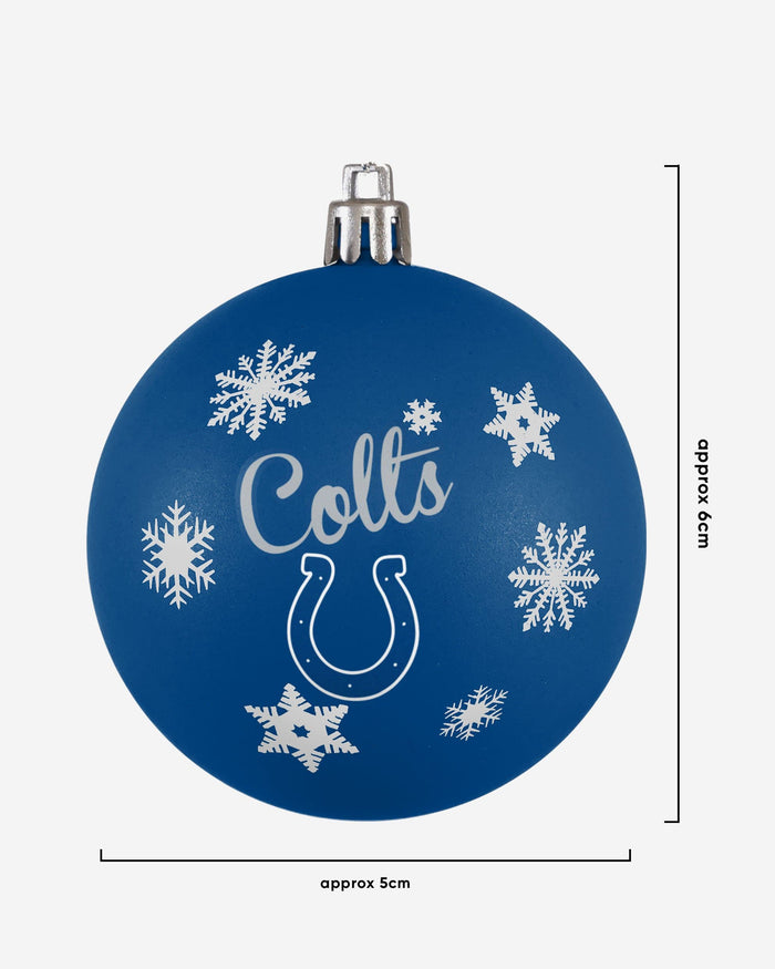 Indianapolis Colts 5 Pack Shatterproof Ball Ornament Set FOCO - FOCO.com