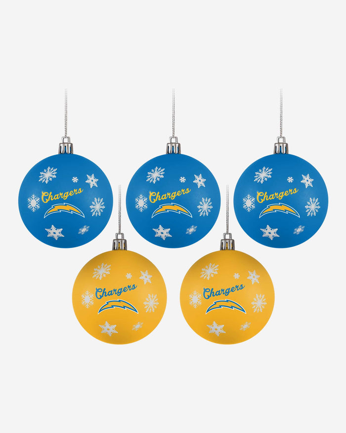 Los Angeles Chargers 5 Pack Shatterproof Ball Ornament Set FOCO - FOCO.com