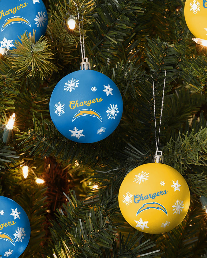 Los Angeles Chargers 5 Pack Shatterproof Ball Ornament Set FOCO - FOCO.com