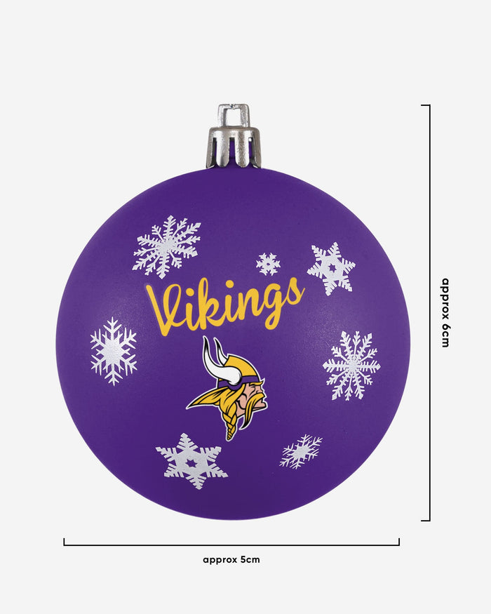 Minnesota Vikings 5 Pack Shatterproof Ball Ornament Set FOCO - FOCO.com