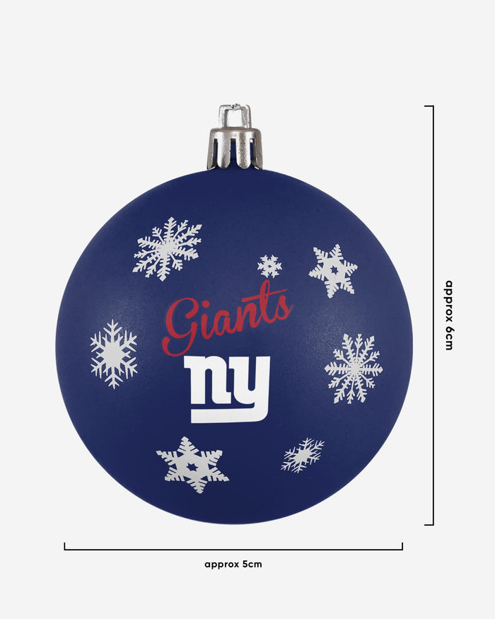 New York Giants 5 Pack Shatterproof Ball Ornament Set FOCO - FOCO.com