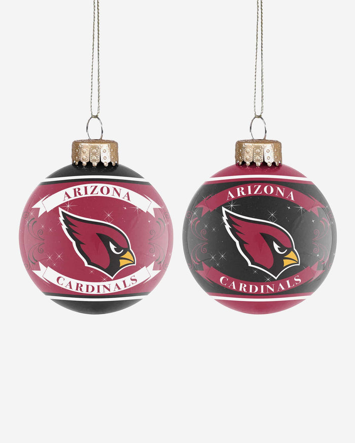Arizona Cardinals 2 Pack Ball Ornament Set FOCO - FOCO.com