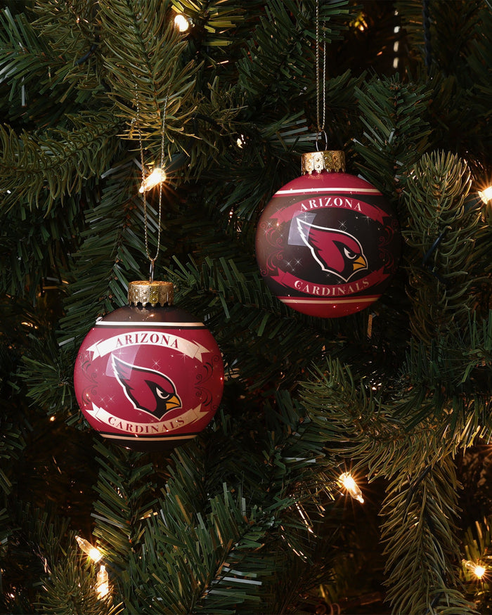 Arizona Cardinals 2 Pack Ball Ornament Set FOCO - FOCO.com