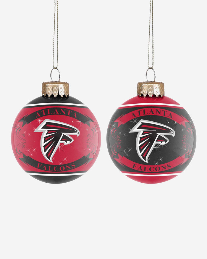 Atlanta Falcons 2 Pack Ball Ornament Set FOCO - FOCO.com