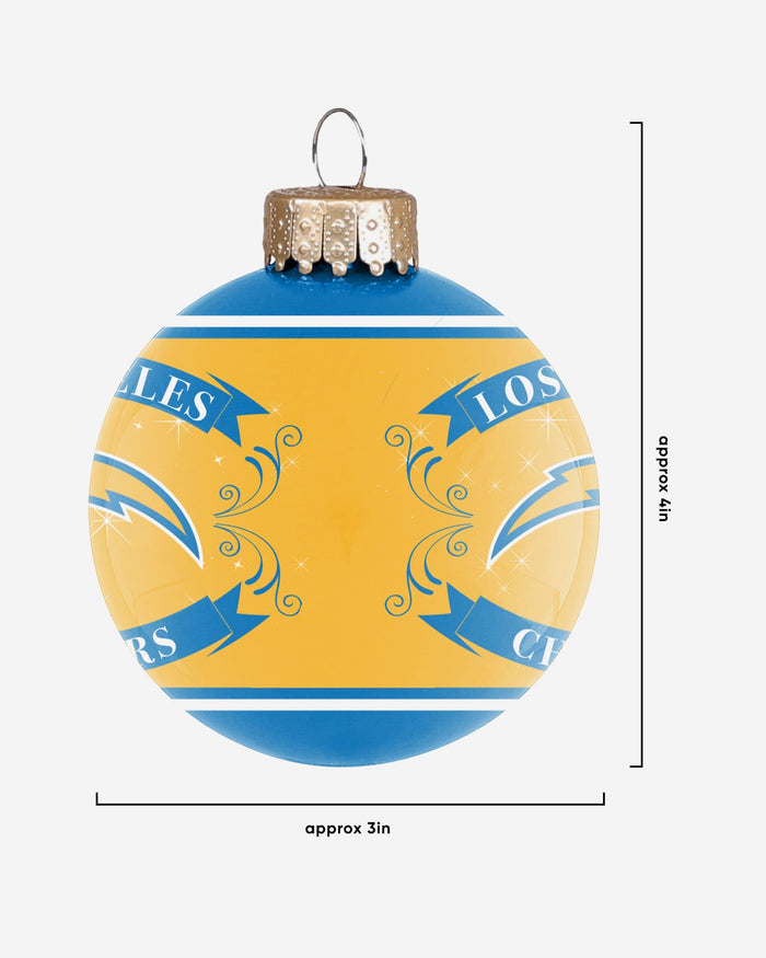 Los Angeles Chargers 2 Pack Glass Ball Ornament Set Foco - FOCO.com