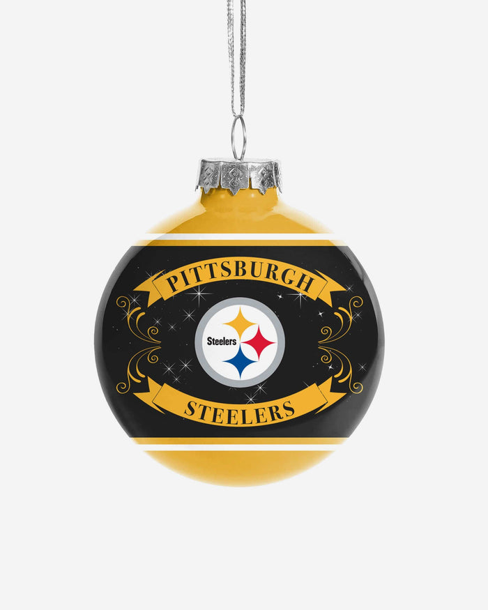 Pittsburgh Steelers 2 Pack Ball Ornament Set FOCO - FOCO.com