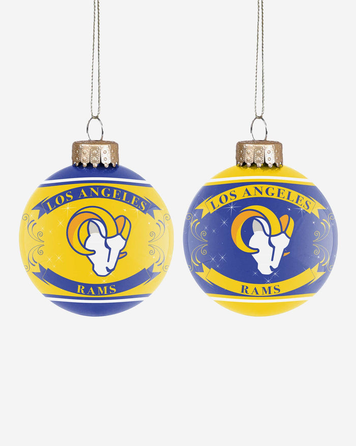 Los Angeles Rams 2 Pack Ball Ornament Set FOCO - FOCO.com