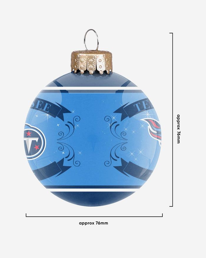 Tennessee Titans 2 Pack Glass Ball Ornament Set Foco - FOCO.com