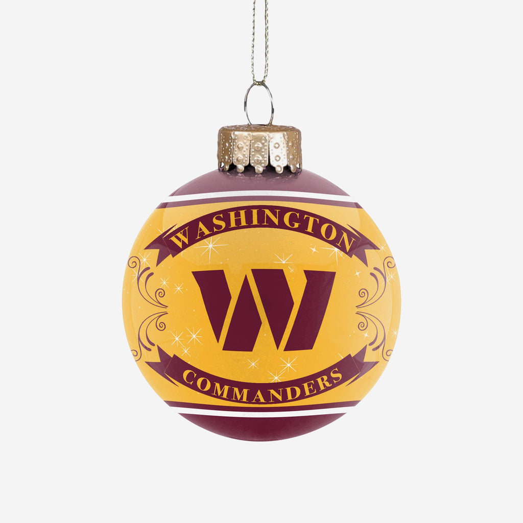 Commanders Decor Washington Commanders 2 Pack Ball Ornament Set FOCO