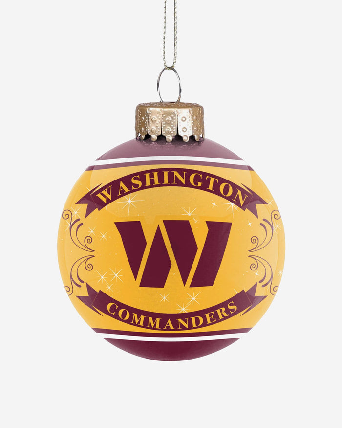 Washington Commanders 2 Pack Ball Ornament Set FOCO - FOCO.com