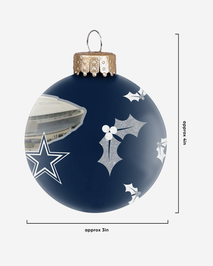 Dallas Cowboys Stadium Print Glass Ball Ornament FOCO - FOCO.com