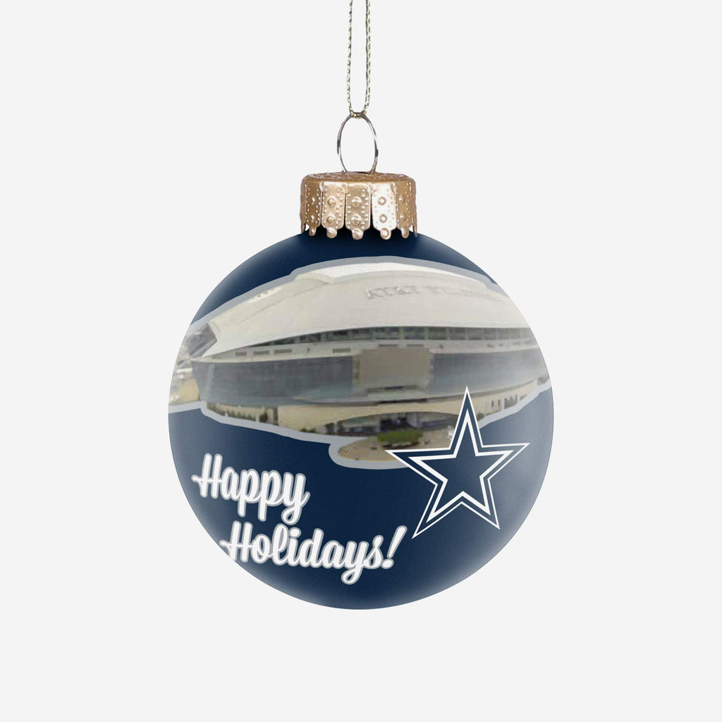 Dallas Cowboys Stadium Print Glass Ball Ornament FOCO - FOCO.com