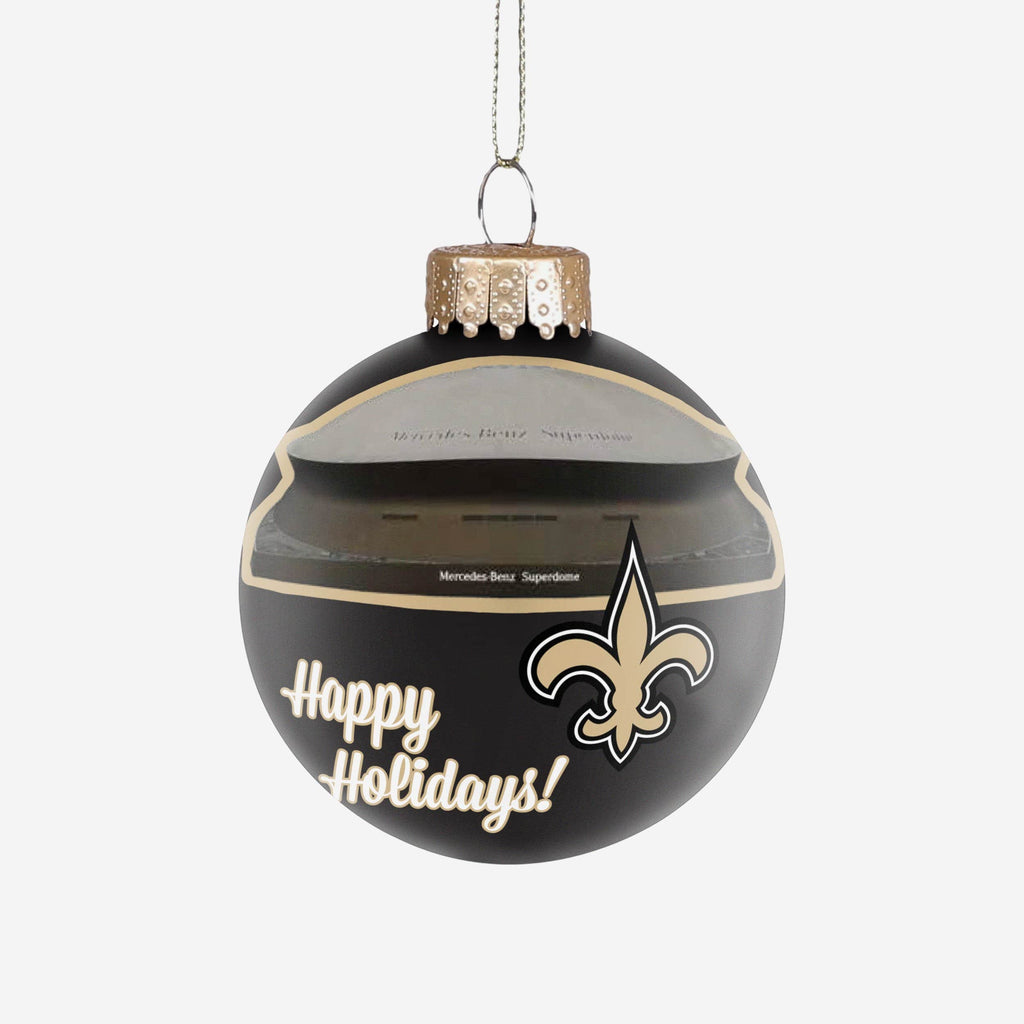 New Orleans Saints Stadium Print Glass Ball Ornament FOCO - FOCO.com