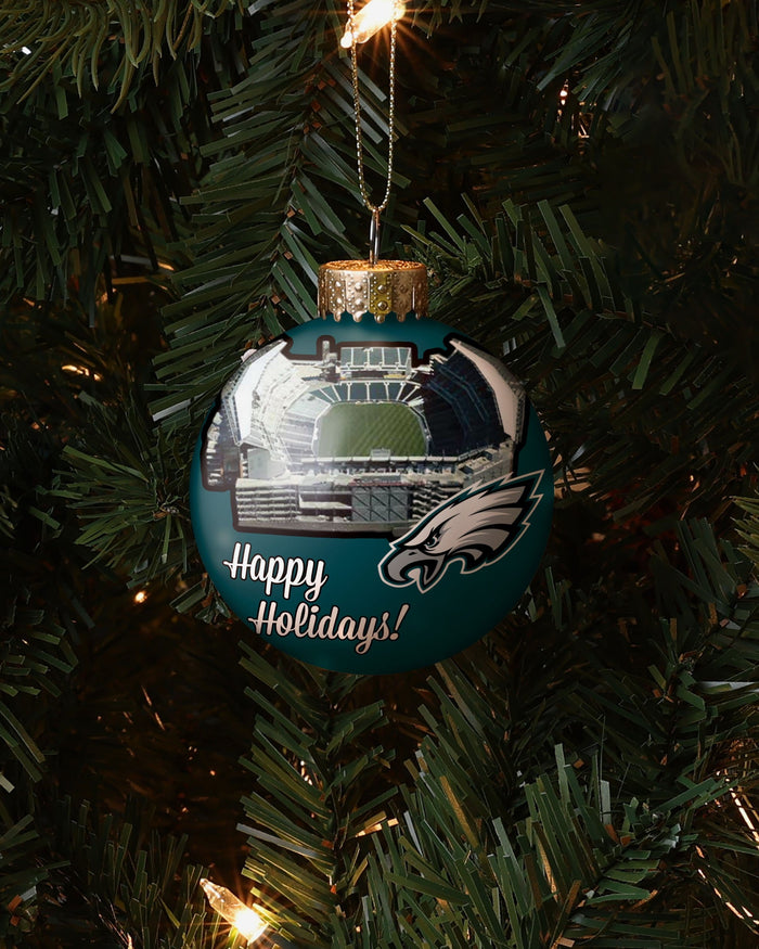 Philadelphia Eagles Stadium Print Glass Ball Ornament FOCO - FOCO.com