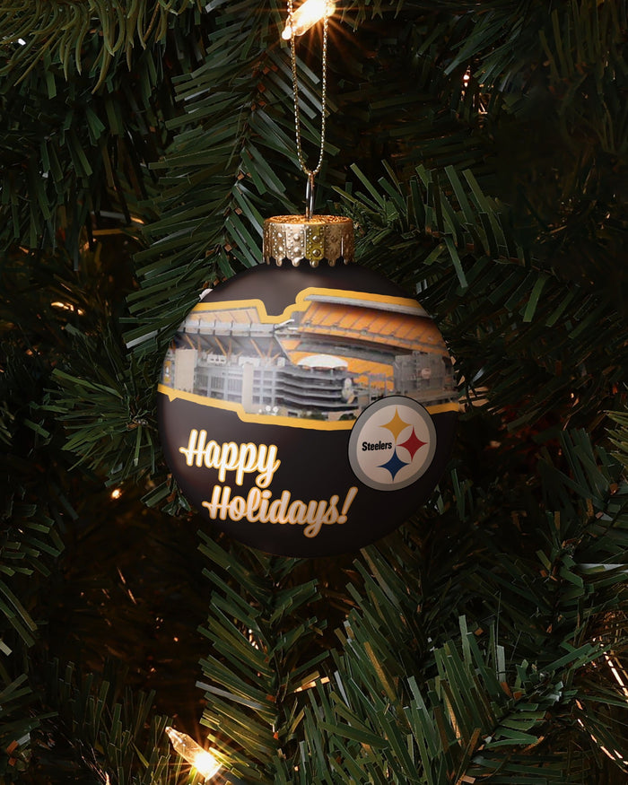 Pittsburgh Steelers Stadium Print Glass Ball Ornament FOCO - FOCO.com