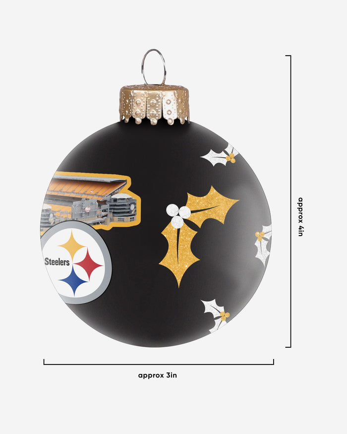 Pittsburgh Steelers Stadium Print Glass Ball Ornament FOCO - FOCO.com